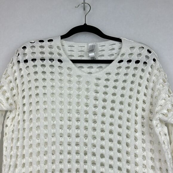 BASICS Cotton Open Stitch Crewneck pullover Sweater Sz PXXS - Picture 3 of 9